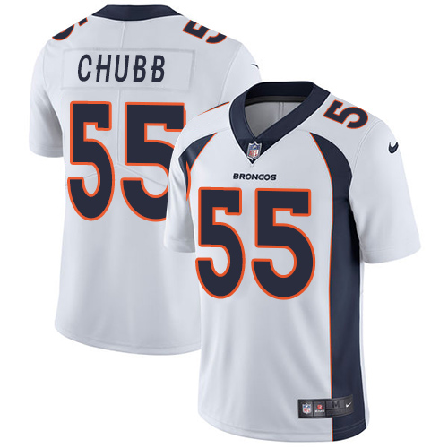 Nike Broncos #55 Bradley Chubb White Men's Stitched NFL Vapor Untouchable Limited Jersey